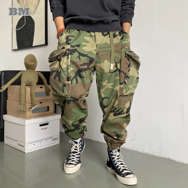 Камуфляжные тактические брюки в стиле милитари, уличная одежда в стиле хип-хоп, шаровары для бега, Harajuku, повседневные брюки-карго, джоггеры 0