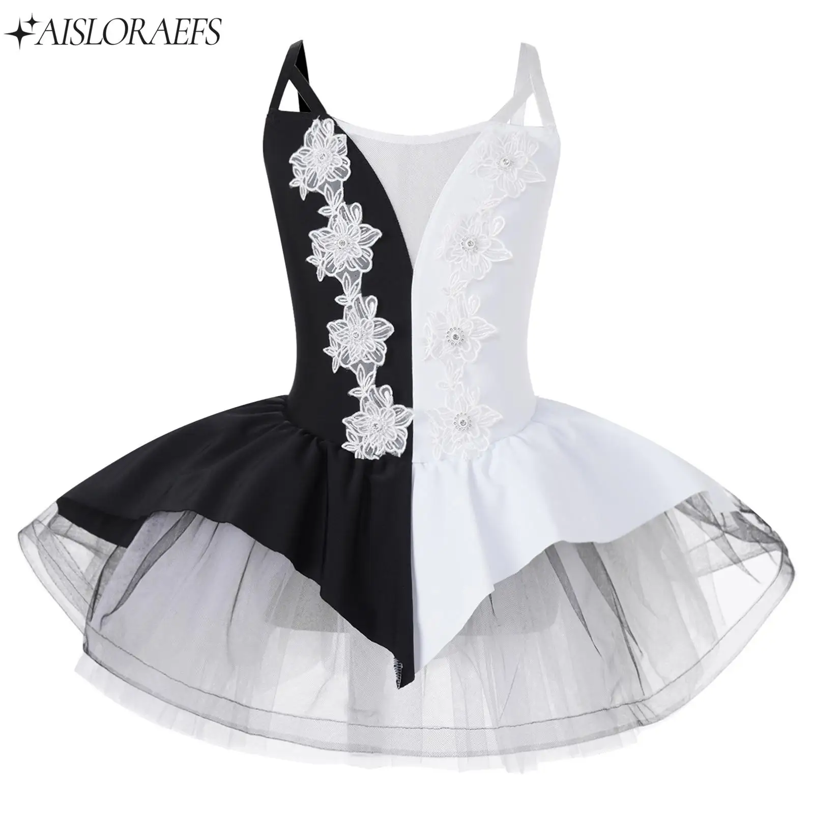 Детское балетное платье-пачка для девочек, одежда для танцевальных соревнований, блестящее тюлевое платье принцессы со стразами, одежда, праздничный костюм феи-балерины 0