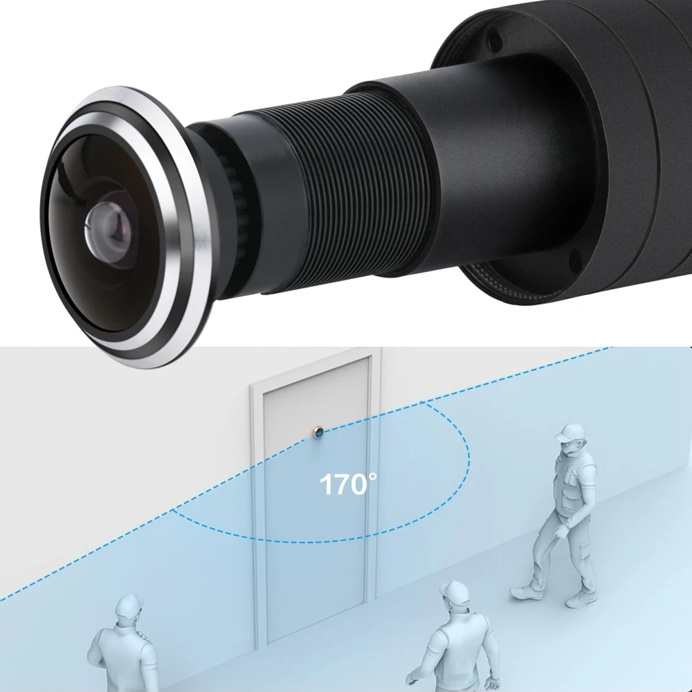 ICSEE Wi Fi Smart Door Eye Hole Security 1080P HD Широкоугольный Рыбий Глаз CCTV Сетевая Мини-Дверной Глазок Wifi IP-камера P2P TF Карта 0