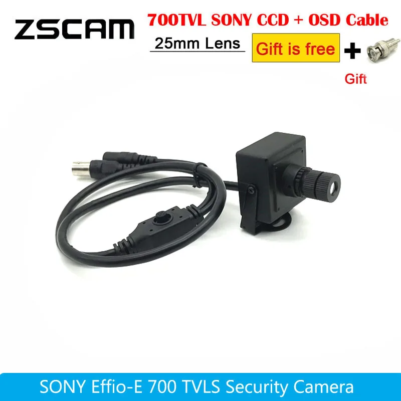 25 мм Объектив 540 ТВЛ SONY CCD Камера CCTV 700 ТВЛ Sony811 Effio-E Коробка Безопасности OSD Мини-Камера + RCA Адаптер Камера для обгона автомобиля 0