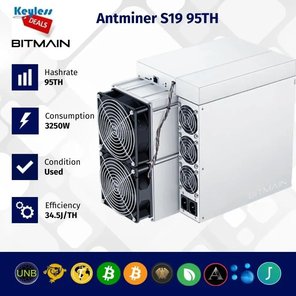Купите 2 и получите 1 бесплатно Новый биткоин-майнер Bitmain Antminer S19j Pro 96TH ASIC 2832W, поставляется из Нью-Йорка 0