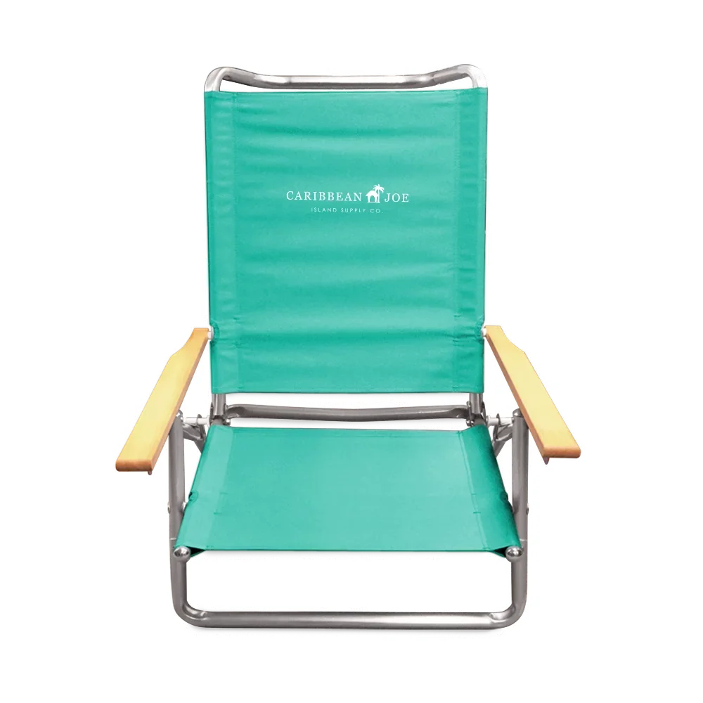 Пятипозиционный Складной пляжный стул с низким уровнем песка и деревянными подлокотниками 0
