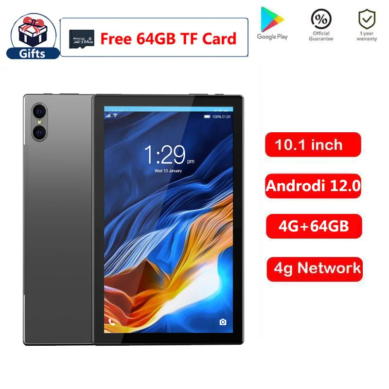 Новая Глобальная версия Оригинальный Планшетный ПК 4G + 64GB + Бесплатная 64GB TF карта Планшет с двумя SIM-картами Или WIFI GPS Android 12.0 Tablette 0