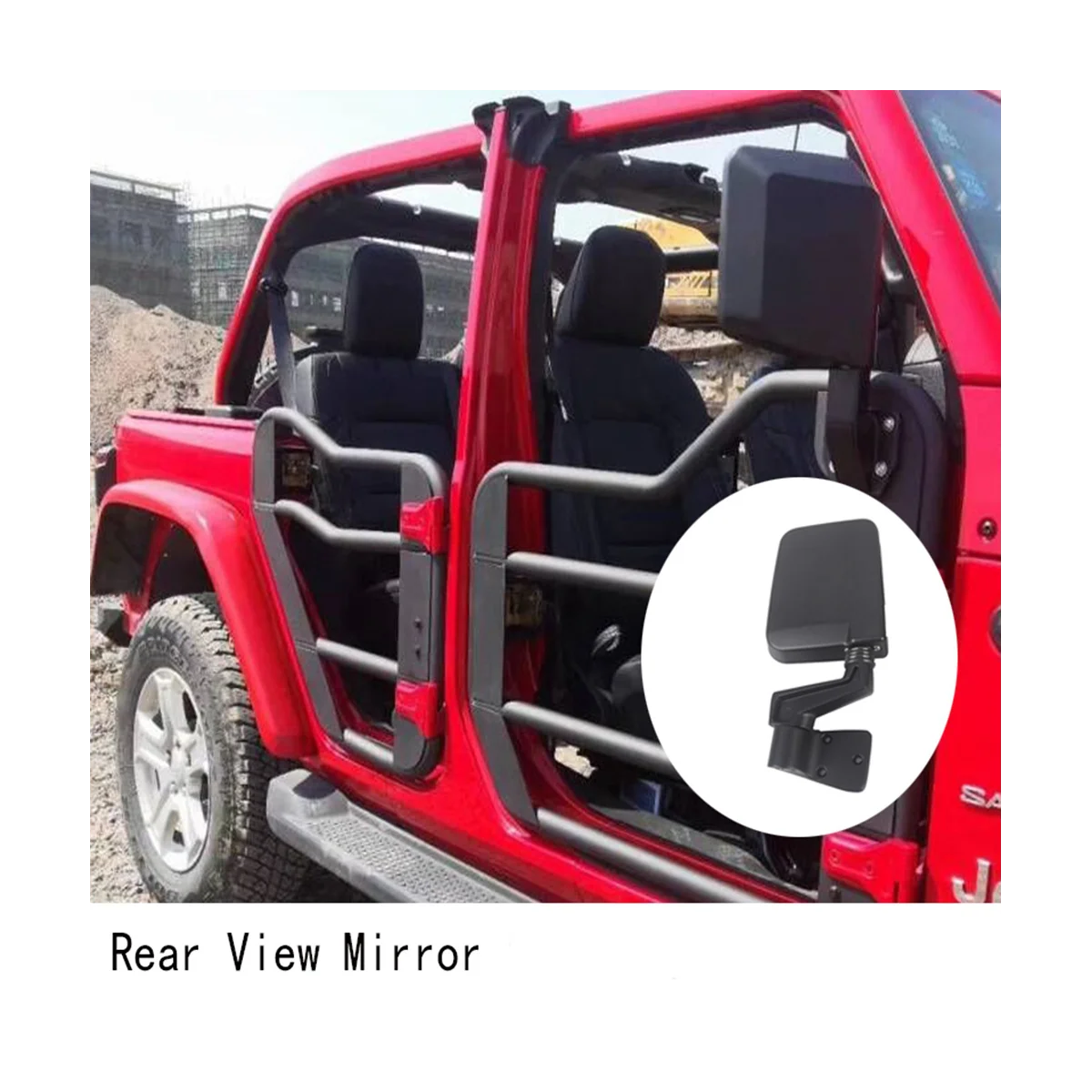 Боковое зеркало, Зеркала на двери автомобиля, Зеркало заднего вида для Jeep TJ Wrangler 1