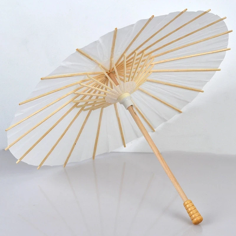 15шт 30шт Диаметр 60см 84см Свадебные Зонтики Для новобрачных Белые Бумажные Зонтики Китайские Мини-зонтики для рукоделия Свадебные зонтики 1