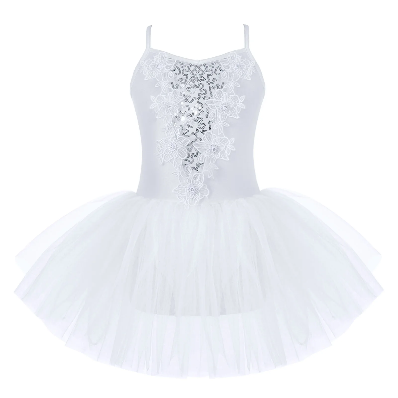 Детское балетное платье-пачка для девочек, одежда для танцевальных соревнований, блестящее тюлевое платье принцессы со стразами, одежда, праздничный костюм феи-балерины 1