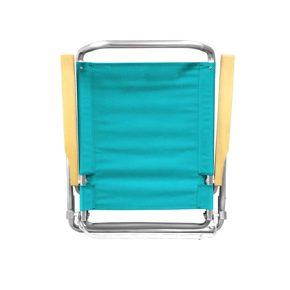 Пятипозиционный Складной пляжный стул с низким уровнем песка и деревянными подлокотниками 1