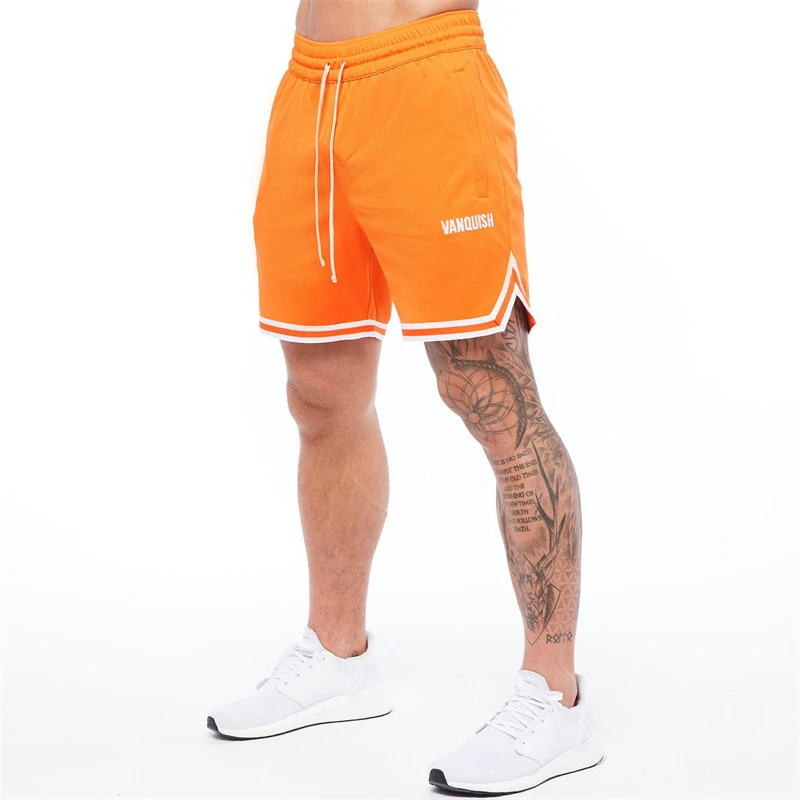 Новые летние мужские шорты для занятий спортом на открытом воздухе, Фитнесом, баскетболом, тренировочными шортами, Сетчатыми быстросохнущими дышащими пляжными брюками для бодибилдинга 2