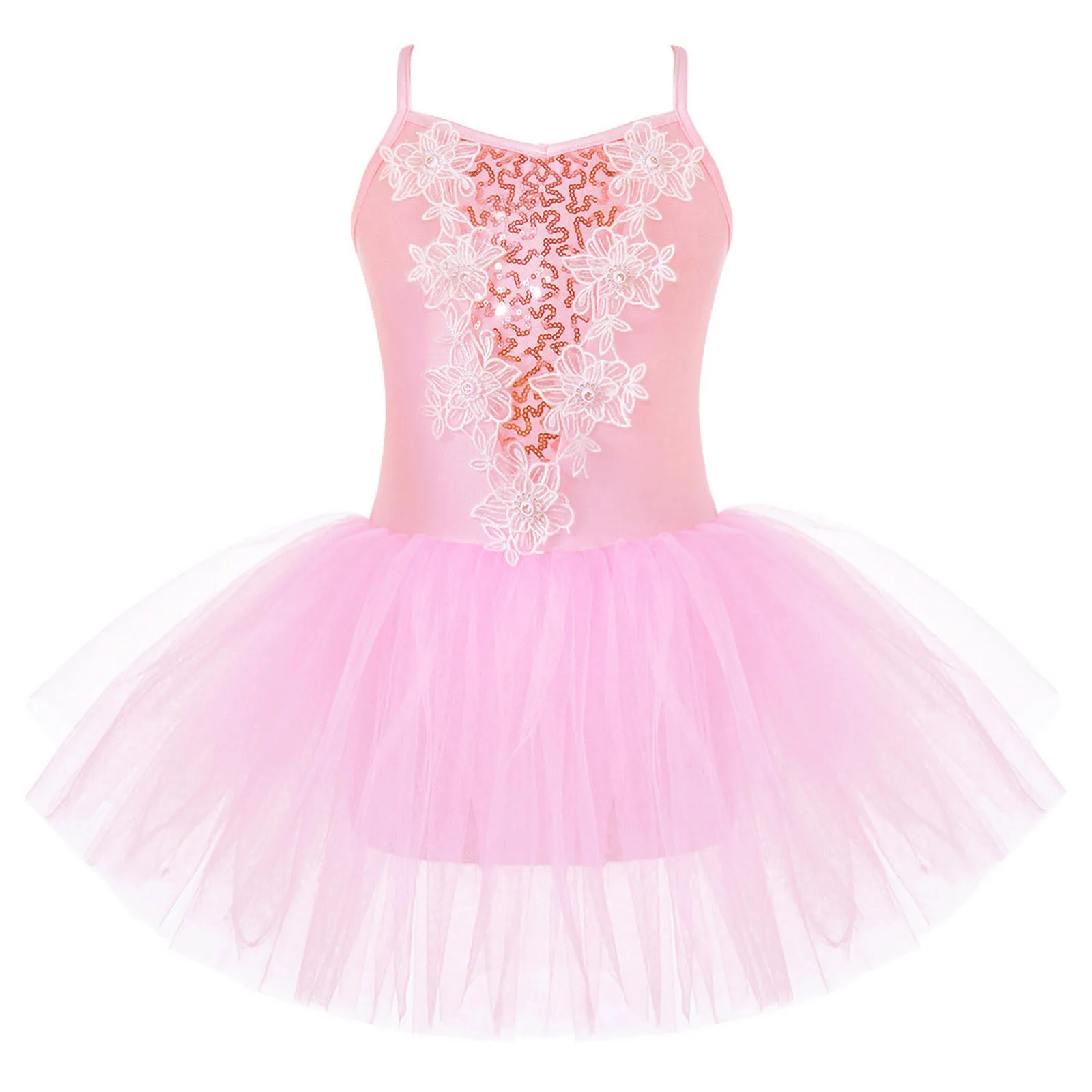 Детское балетное платье-пачка для девочек, одежда для танцевальных соревнований, блестящее тюлевое платье принцессы со стразами, одежда, праздничный костюм феи-балерины 2