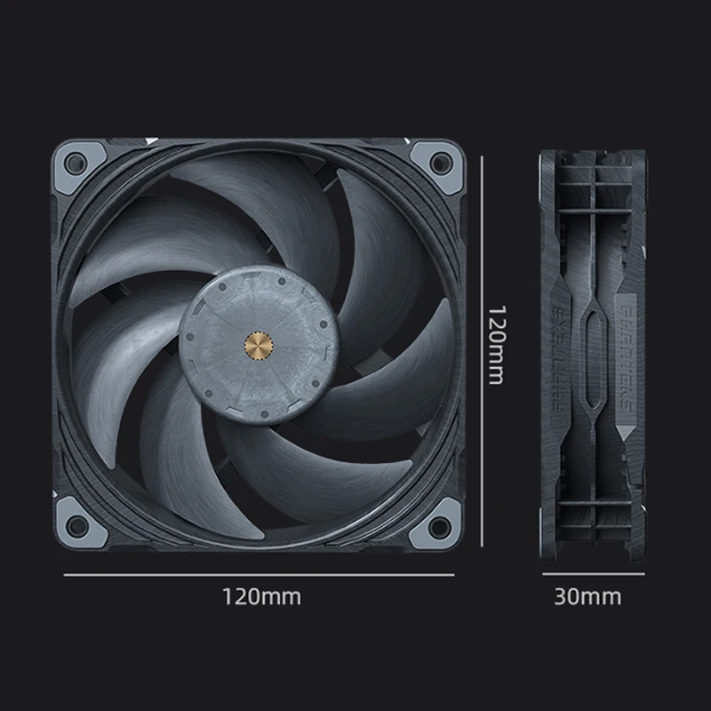 Phanteks T30 120 мм Охлаждающий вентилятор промышленного класса с высоким Давлением Ветра, Паровой Подшипник, 4pin PWM, 3000 об/мин, Бесшумный Вентилятор с контролем температуры 2