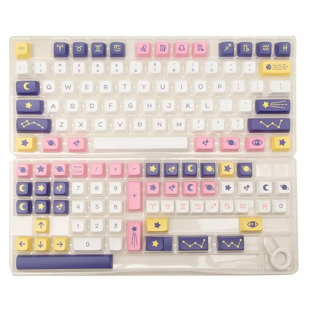 132 Клавиши Constellation PBT Keycaps Вишневый Профиль Для MX Switch Аниме Милый Брелок для DIY Механической игровой клавиатуры на Заказ W5Q8 2