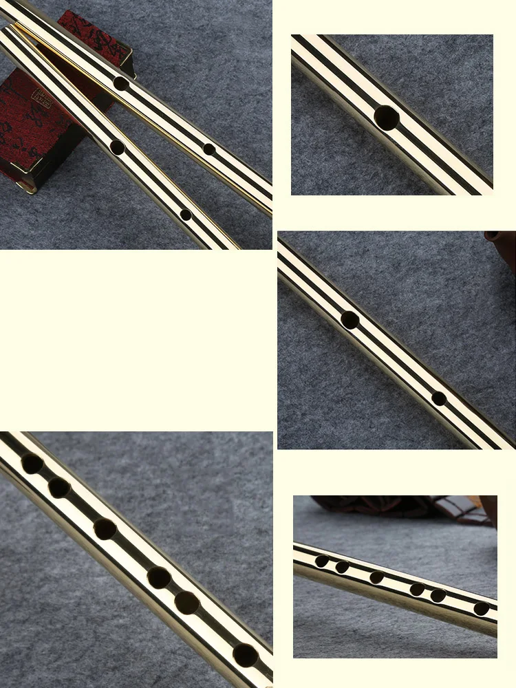 Боевое искусство Ушу, медная флейта Кунг-фу, Утолщенный металлический музыкальный инструмент для самообороны, традиционная толщина 2 мм 2