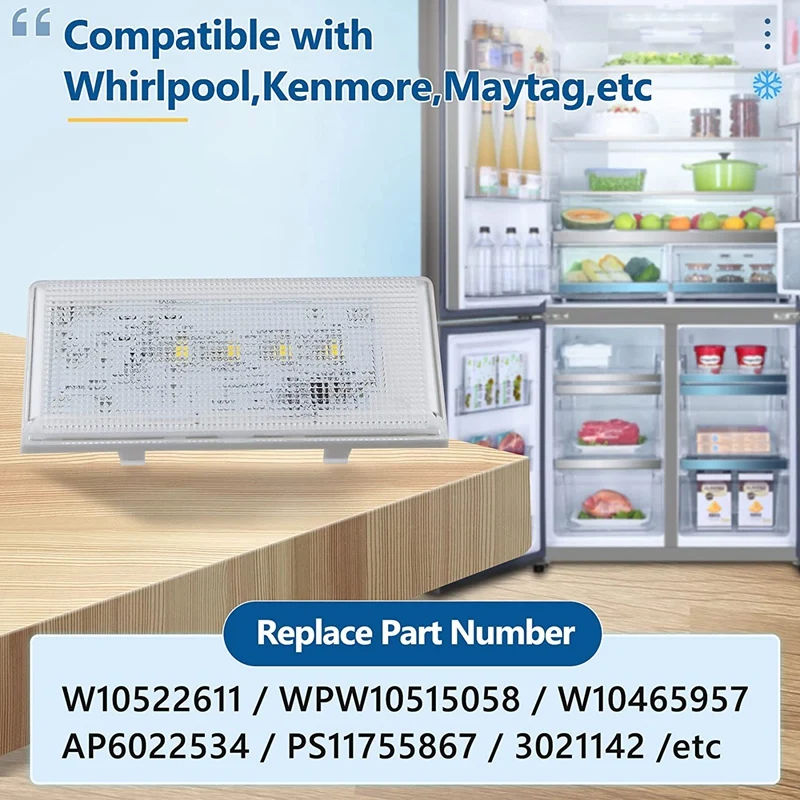 Светодиодная лампа WPW10515058 W10515058 W10522611 подходит для холодильника Whirlpool Kenmore Maytag 2