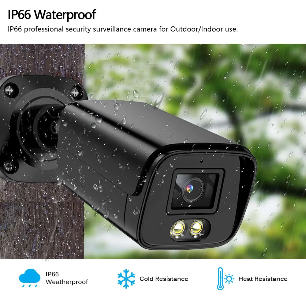 Камера Видеонаблюдения 4K 5MP 1080P 6-в-1 3,6 мм Объектив 2 ИК-светодиода 80 футов Ночного Видения Наружная Водонепроницаемая Камера Наблюдения 8MP 3