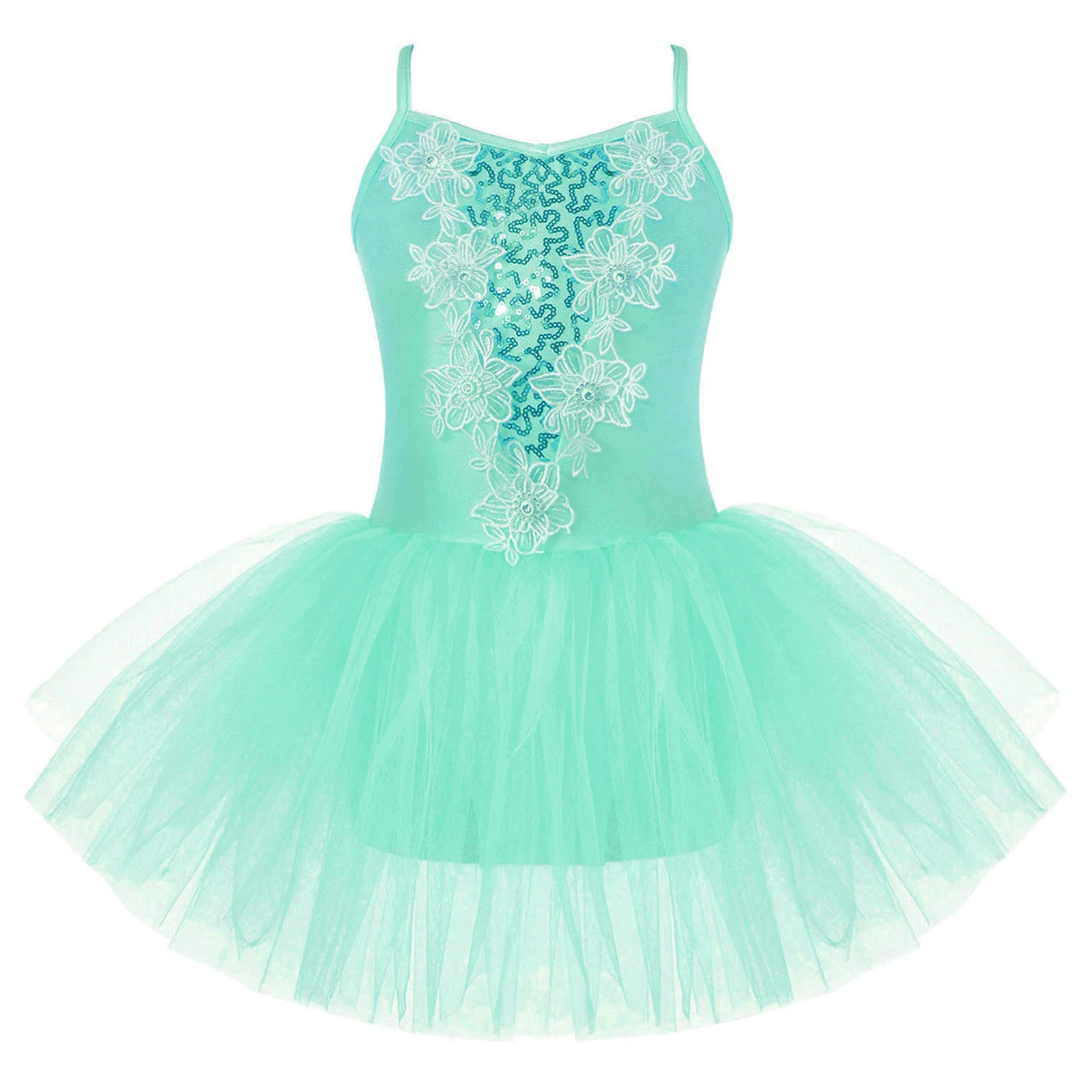 Детское балетное платье-пачка для девочек, одежда для танцевальных соревнований, блестящее тюлевое платье принцессы со стразами, одежда, праздничный костюм феи-балерины 3