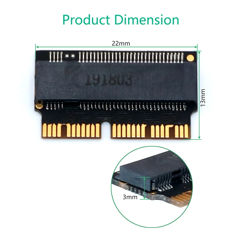 Адаптер SSD для Macbook M.2 NVMe PCI-E M2 NGFF SSD Конвертер карты для Apple Macbook 2013 2014 2015 2016 2017 A1465 A1466 A1502 A1398 3