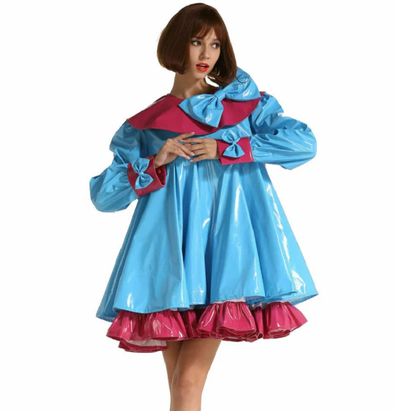 Горячая горничная продает прекрасный бант сисси с замком из ПВХ платье костюм поддельная форма матери 3