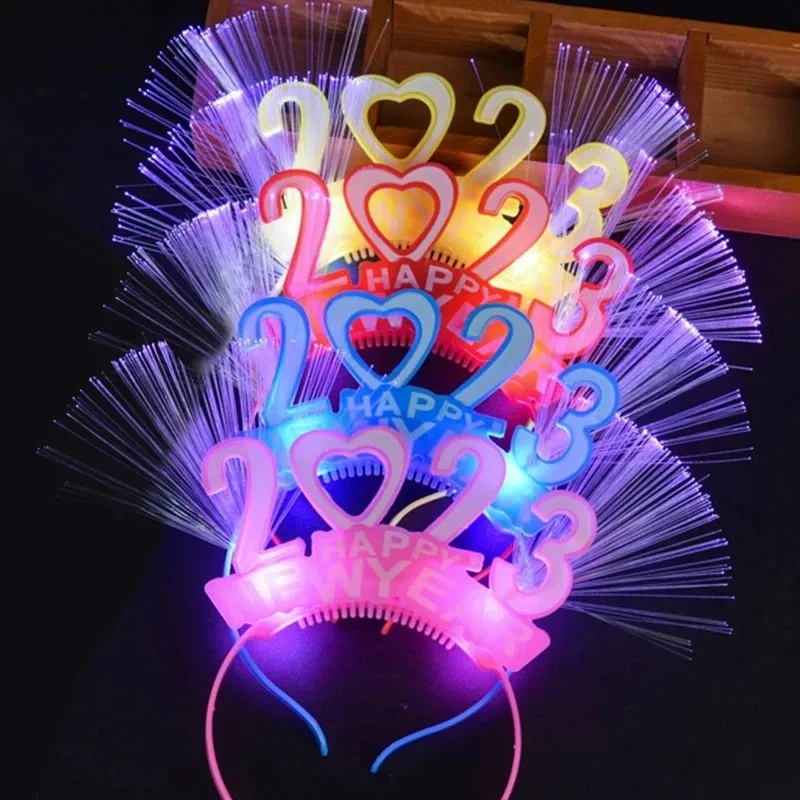 C3 10Шт 2023 Новогодняя повязка на голову со светодиодной подсветкой в виде сердца, банта, пера, буквы, Обруч для волос, Косплей, Легкие головные уборы, украшение для вечеринки 3