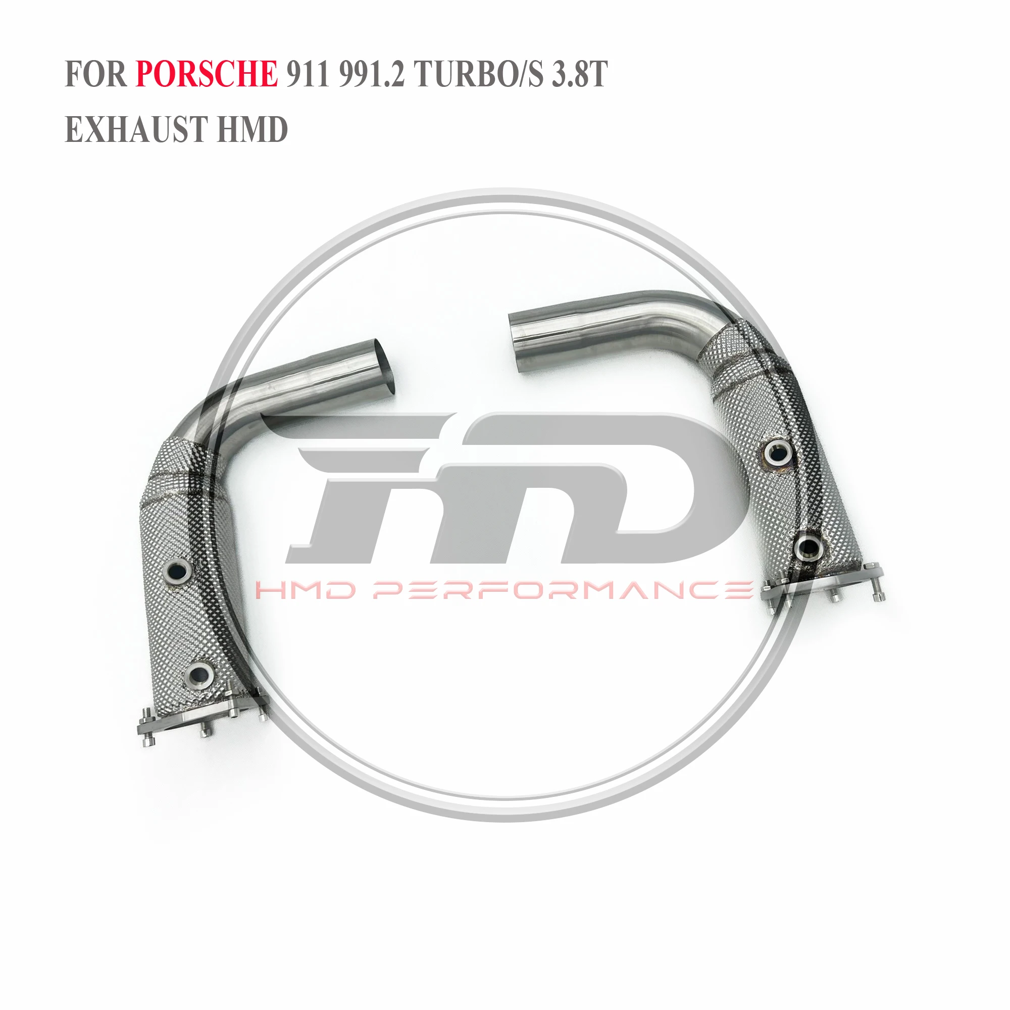 Высокоэффективный выпускной узел из титанового сплава в комплекте с сегментом каталитической головки Porsche 991.2 3.8T электронный клапанный муфель 4