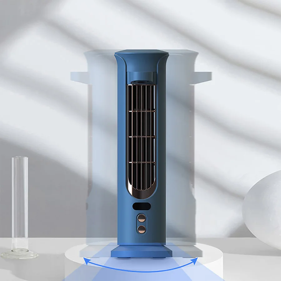Автоматический вращающийся электрический настольный вентилятор емкостью 4000 мАч, Мини-вентилятор для распыления воды с цифровым дисплеем 4