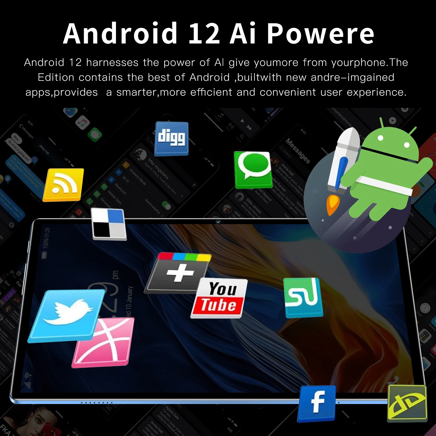 Новая Глобальная версия Оригинальный Планшетный ПК 4G + 64GB + Бесплатная 64GB TF карта Планшет с двумя SIM-картами Или WIFI GPS Android 12.0 Tablette 4
