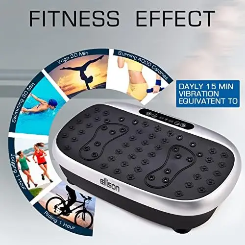 Тренажер с вибропластиной - оборудование для фитнеса с вибрацией всего тела для тренировок дома и в путешествиях, для похудения, для 5