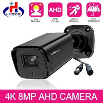 Камера Видеонаблюдения 4K 5MP 1080P 6-в-1 3,6 мм Объектив 2 ИК-светодиода 80 футов Ночного Видения Наружная Водонепроницаемая Камера Наблюдения 8MP