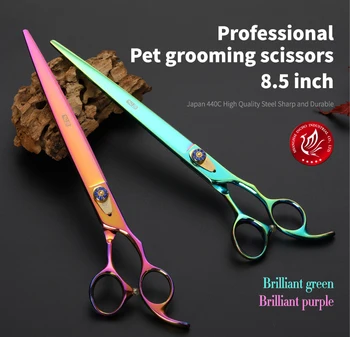 Профессиональные ножницы для стрижки домашних животных Fenice 8,5 Дюймов JP440C, Высококачественные Прямые ножницы для собак