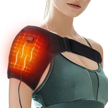 Электротеплотерапевтический Регулируемый Плечевой бандаж для поддержки спины, пояс для реабилитации вывихнутого плеча, обертывание от боли при травмах