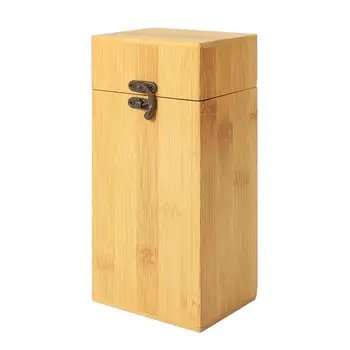 Натуральная Бамбуковая Коробка для Зубочисток с Крышкой Квадратный Кофейный Ресторан Гостиничный Контейнер Кухонный Инструмент Портативный Ящик Для Хранения