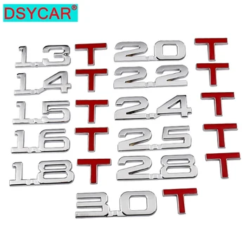 DSYCAR 1шт Автомобиль 3D Металл 1,3 Т 1,6 Т 1,8 Т 2,0 Т 2,8 Т 3,0 Т Логотип Наклейка Эмблема Значок Наклейки для Автомобиля