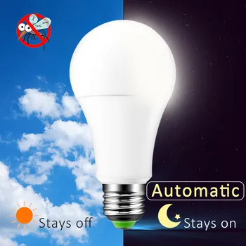 Светодиодная Сенсорная Лампа Smart Light E27 B22 220V 110V От Заката до Рассвета Электрическая Лампочка 2835 SMD Дневной Ночник Светодиодная Сенсорная Лампа Для домашнего Освещения