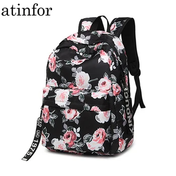 Модный водостойкий нейлоновый Женский рюкзак с цветочным принтом, женский школьный рюкзак для девочек, сумка для ноутбука в колледже