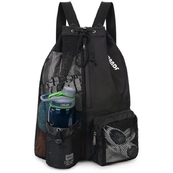 Сумка для плавания, сетчатый рюкзак на шнурке с мокрым мешком, пляжный рюкзак, подходящий для плавания, тренажерного зала, спорта на открытом воздухе