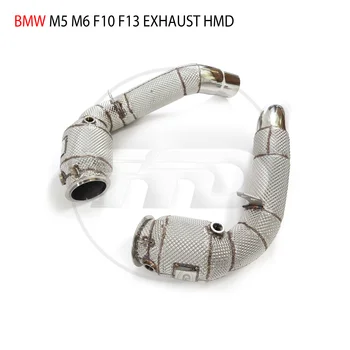 Выпускная система HMD С Высокой Производительностью Сливной трубы для BMW M5 M6 F10 F06 F13 4,4T 2012-2016 Каталитический нейтрализатор Без трубы Cat