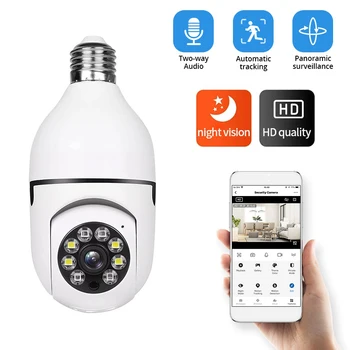 HD 1080P WIFI Камера Беспроводная Лампочка A6 Камера Светодиодного Ночного видения Smart Home Security Cam E27 Разъем дистанционного мониторинга