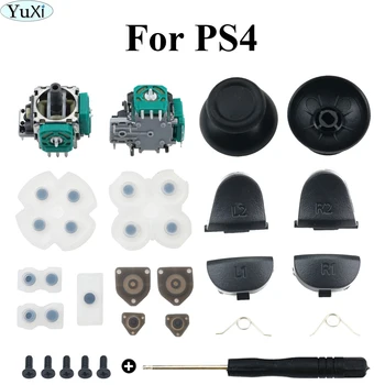 Для PS4 Pro Slim JDS 050 040 030 001 Контроллер R2 L2 Кнопки Запуска Модуль Датчика Потенциометр 3D Аналоговые Ручки для большого пальца