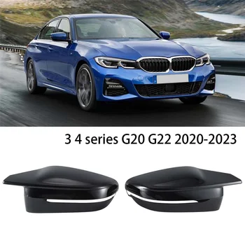 Комплект из 4 предметов, Зеркальный чехол, Зеркальная крышка, Модель автомобиля от 1 до 1 для BMW 3 4 серии G20 G22 2020-2023