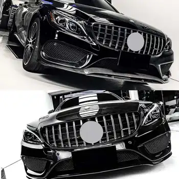 Оптовая Ссылка W205 AMG GT Стиль Гриль Решетка Переднего Бампера Гоночный Гриль Обвес Для Mercedes Benz W205 2015-2018 Внешние Детали