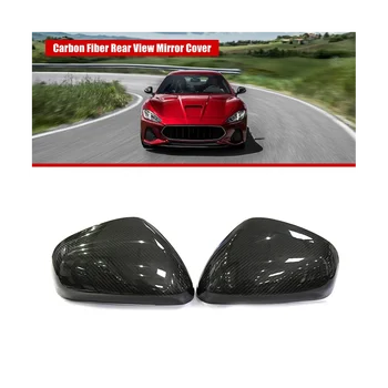 Автомобильный чехол для зеркала заднего вида из углеродного волокна для Maserati Gran Turismo и Gran Cabrio Quattroporte в стиле дополнения к зеркальным колпакам