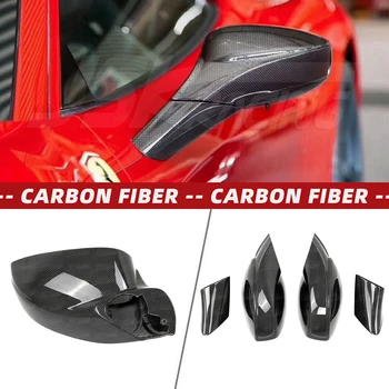 Для Ferrari 488 Gtb Spider 2015-2017 Наружные зеркала из углеродного волокна (запасные части) (полотняного переплетения)