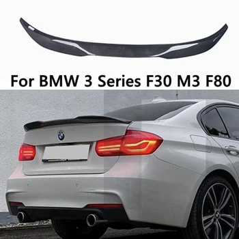 Для BMW 3 Серии F30 F35 и M3 F80 Седан PRO Style Задний Спойлер из Углеродного волокна, Крыло багажника 2011-2019, FRP, Кованый углерод