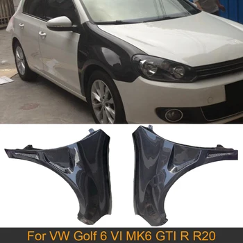 Переднее Крыло Кузова Автомобиля из Углеродного Волокна для Volkswagen VW Golf 6 VI MK6 GTI R R20 2010-2013 Автомобильные Боковые Обвесы для кузова