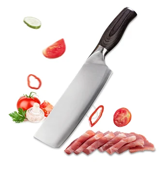Китайский Кухонный нож из нержавеющей стали 9Cr15MoV, Бытовой Кухонный Нож для нарезки мяса, Нож для нарезки