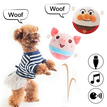 Электронный Игрушечный мяч для собак, Прыгающие шарики для прыжков, Говорящая Интерактивная собака, плюшевые игрушки-куклы, Новый подарок для домашних животных, USB Перезаряжаемый