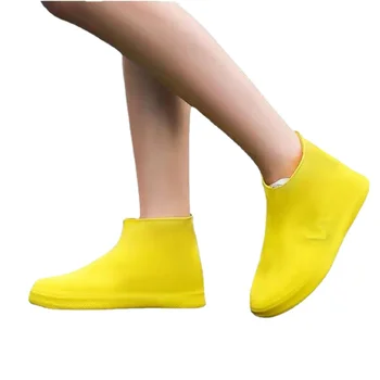 Женские непромокаемые непромокаемые ботинки, нескользящие резиновые непромокаемые ботинки, 6 цветов, многоразовая латексная обувь