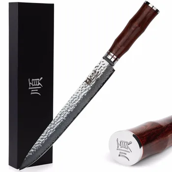Разделочный нож Yousunlong 10 дюймов Японский VG10 Дамаск с ручкой из натурального розового дерева