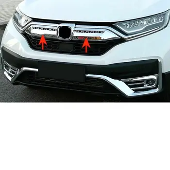 Для Honda CR-V CRV 2020 2021, Решетка Радиатора на передней панели, Сетчатые полосы, Декоративная Накладка на Раму, ABS Хромированные Автомобильные Аксессуары