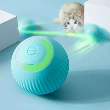 Умные игрушки для кошек, Автоматический Катящийся мяч, Электрические игрушки для кошек, Интерактивные для Дрессировки кошек, самодвижущиеся игрушки для котенков, Аксессуары для домашних животных