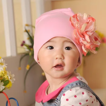 Новое Поступление, Большая шапочка-Бини с цветочным узором, Цветок Пиона, Карамельный цвет, Шапка для малышей, Весенне-Осенняя шапка для новорожденных, разноцветная шапка SW057